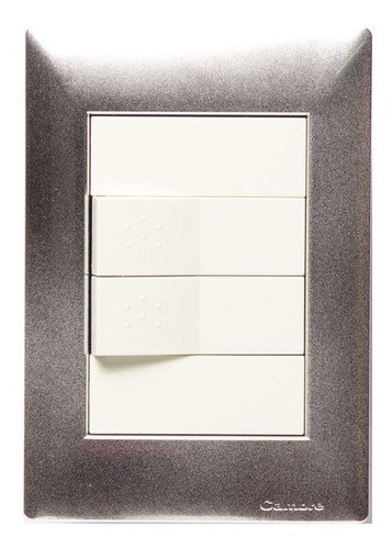 Plaqueta Llave Luz Armados Siglo Xxii 2mod. Llave Plata 0