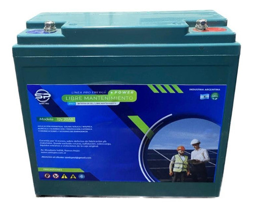 Bateria Solar 12v 20ah Gel Ciclo Profundo 20a Ups Nautico 0