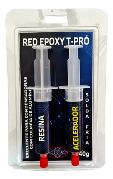 Solda Fria Red Epoxy Tpro Condensador Alumínio Refrigeração 0