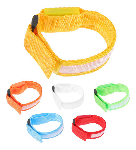 Adereços De Torcida De Pulso Luminosos Led, 6 Unidades 0