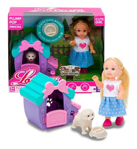 Muñeca Loleaqi Con Mascota Y Cucha 0
