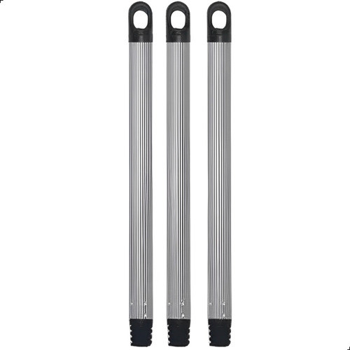 Kit 3 Cabos Alumínio 1,20m: Estriado/rosca Práticos 0