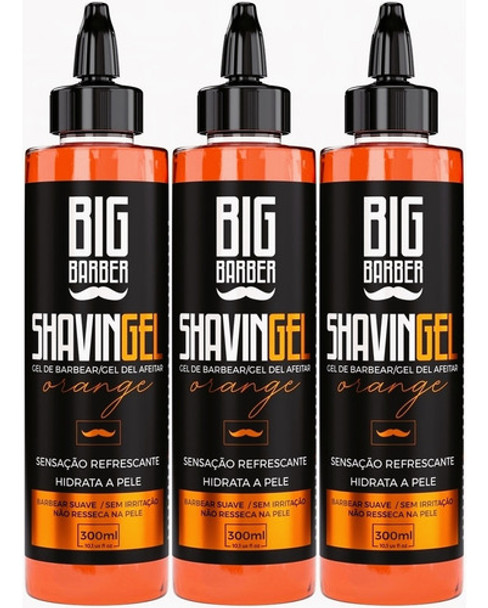 Shaving Gel Barbear Bisnaga Big Barber Orange Pacote 3 Unids 0 Shaving Gel Barbear Bisnaga Big Barber Orange Pacote 3 Unids 0