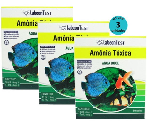 Alcon Labcon Amônia Tóxica Água Doce Kit Com 3 Unidades 0 Alcon Labcon Amônia Tóxica Água Doce Kit Com 3 Unidades 0