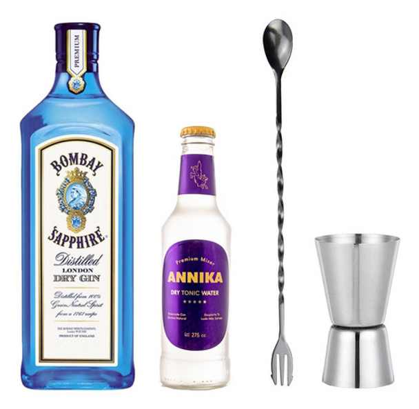 Kit Gin Tonic Bombay + Tónica Annika + Cuchara + Jigger 0