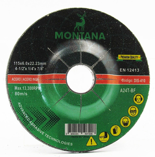 Disco Desbaste 7\'\' Metal Montana 180x6.0mm  5 Unidades 0