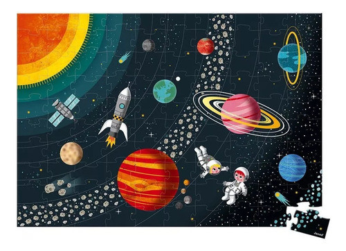 Puzzle Espacio 100 Piezas- Janod- 0