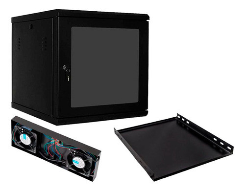Mini Rack De Parede 8u Com Bandeja 1u 0