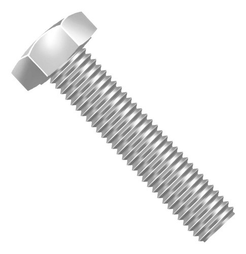 Parafuso Sextavado Inox 1/2''x2.1/2'' Rosca Inteira - 20un 0
