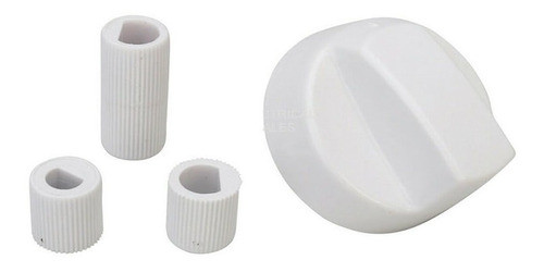 Perilla Universal Blanca Para Cocina Con Adaptadores 0