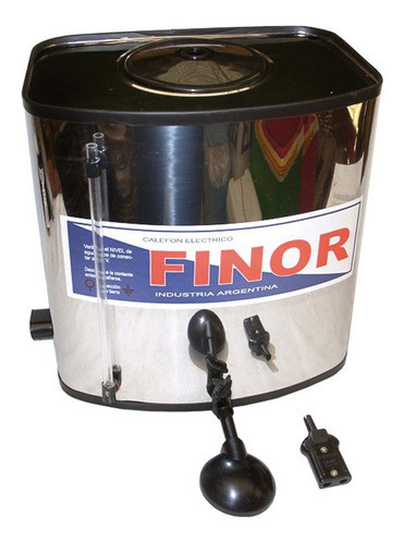 Calefon Acero Inox 20 Lts Grifo Plastico En Caja 0