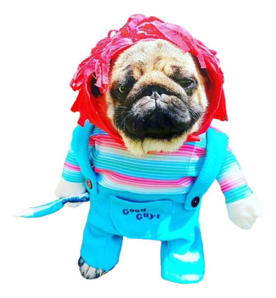 Ropa Perro Gato Mascota Chucky Halloween  Cosplay Disfraz 0 Ropa Perro Gato Mascota Chucky Halloween  Cosplay Disfraz 0