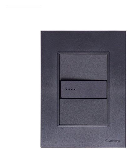 Plaqueta Llave Luz Bauhaus Mod Simple Y 2mod Ciegos Gris 0