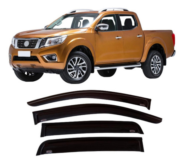 Deflector De Ventanas Adhesivos X4 Nissan Frontier 2019-2020 0