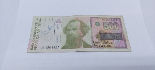 Billete De 500 Australes - Arg. - 0