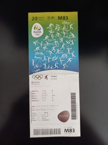 Ingresso Da Final Do Futebol Masculino Olimpíadas Rio 2016 0