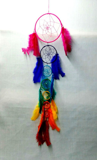 Atrapasueños 7 Deseos  7 Aros Unidos / 80 Cm Aprox De Largo 0