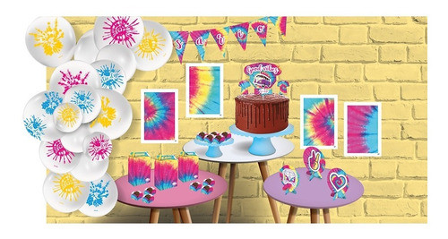 Festa Tie Dye - Kit Decorativo Só Um Bolinho 0
