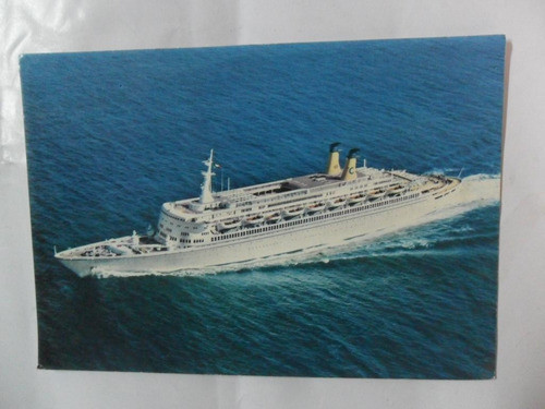 Tarjeta Postal Barco Crucero Eugenio C Linea Genova Stringa 0