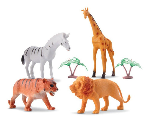 Kit Animais Selvagens Na Solapa Com 6 Peças - Bee Toys 0