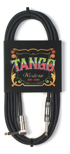 Cable Plug Western 6m Ficha Angulada Tela Color Negro 0