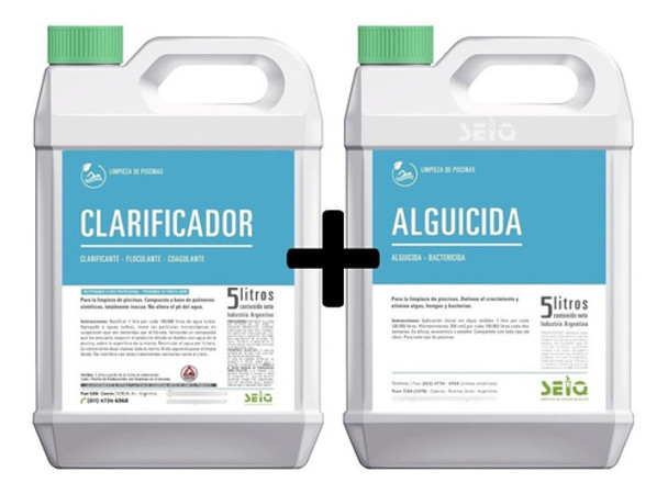 Pack Clarificador + Alguicida Seiq 5 Litros 0