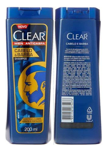 Shampoo Para Barba Clear 200ml Pack 0