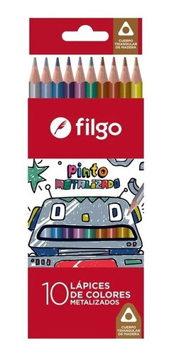 Lapices De Colores Filgo Pinto Metalizado X10 0