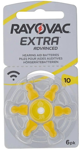 Pila Rayovac 10 Pr70 Extra Advanced X 6 Unidades 0