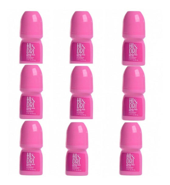 Hi & Dri Powder Fresh Kit 9 Unidades - Desodorante Rosa 50ml 0
