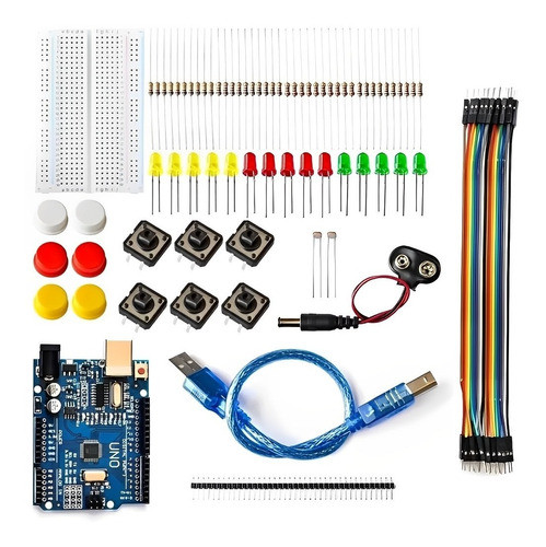 Kit Iniciante De Componentes Com Uno Compatível Com Arduino 0