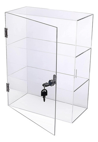 Vitrine Acrílica Com Chaves De Bloqueio, Caixa De 0