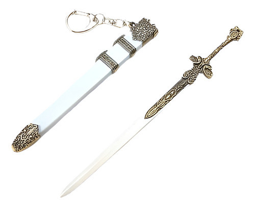 Espada Funda Arma Metal Modelo Acción Figura Antigua Muñeca 0