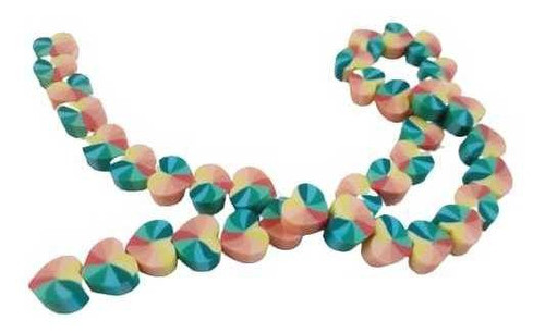 Fio Fimo Coração Colorido Para Pulseiras Com 40 Peças 10mm 0