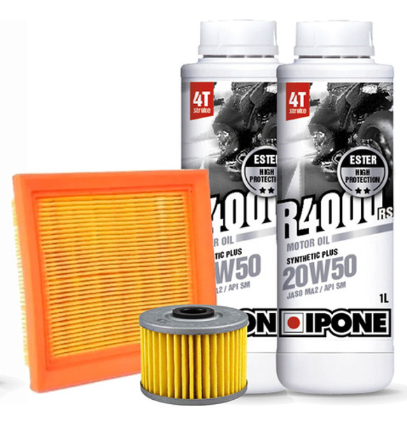 Kit Service Honda Tornado Ipone Semi R4000 20w50 + Filtros 0