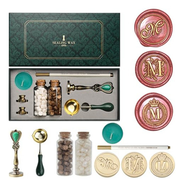Sello Para Lacrado Set Completo Box Letra M X 3 Diseños 0