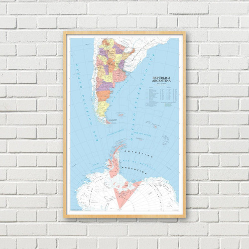 Mapa Bicontinental Argentina Según Ley 26.651 97cmx61cm 0