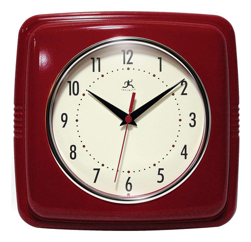 Infinity Instruments - Reloj De Pared Cuadrado Silencioso Re 0