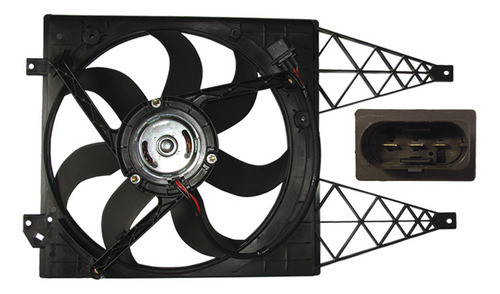 Electroventilador Con Soporte Volkswagen Crossfox 2006-09 0