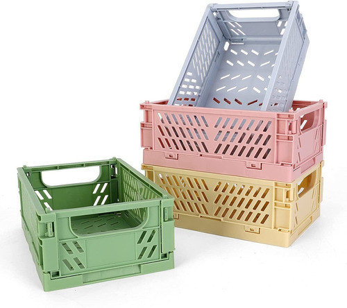 4 Cestas Organizadores Nashrio Para Estantes (s) 4 Colores 0