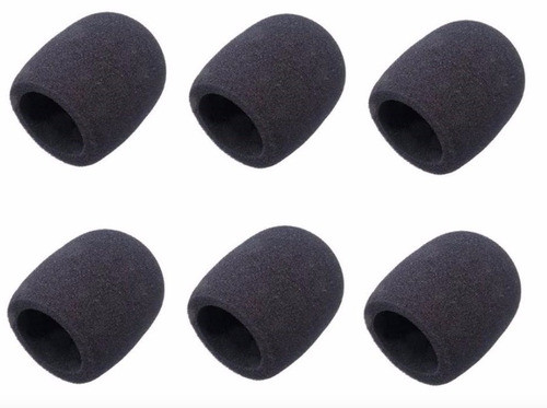 Pell 6 Espumas De Microfone Pretas 0