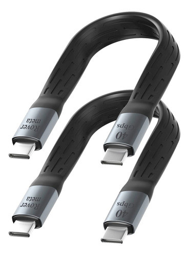 Rovermeta Cable Usb 4 Extra Corto, Cable Thunderbolt 4/3 De 0