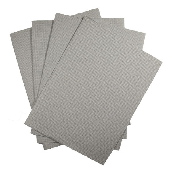 Tela Perlada Gris Para Bordado, 4 Piezas, 30x45cm Cada Una 0