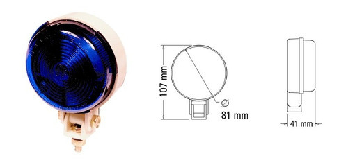 Faro Posicion Redondo Rebatible Cristal 0
