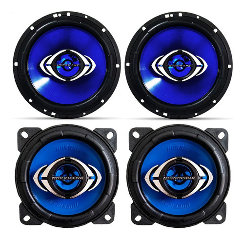 Kit Falante Uno 1980 À 2013 Diant Traseir Hurricane 240w Rms 0