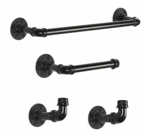 Set De 4 Accesorios Para Baño Industrial Mooace -89sy62zb 0