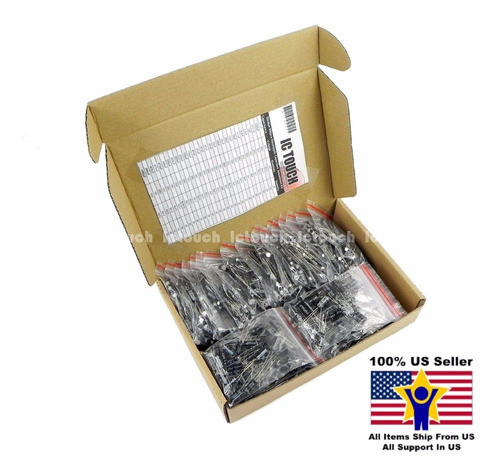 50value 800pcs Condensador Electrolítico Surtido Caja Kit U. 0