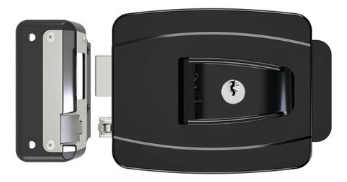 Fechadura Elétrica Preta 12v Grande Agl 0