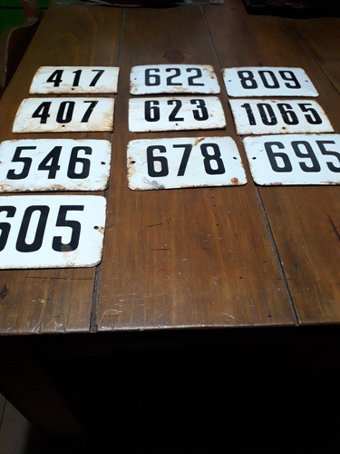 Chapa Esmaltada De Puerta Antigua 0