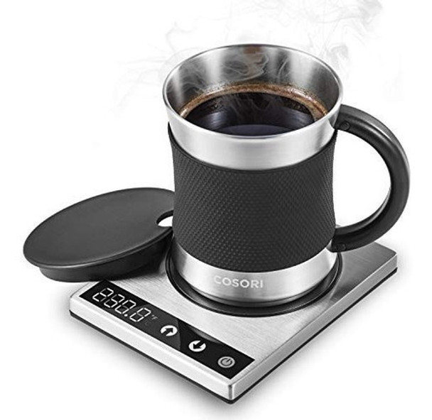 Juego De Taza De Café Y Calentador De Bebidas Eléctrico 0